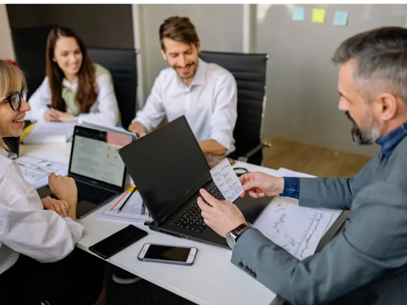 ZellTech advisor discussing technology strategy with a client